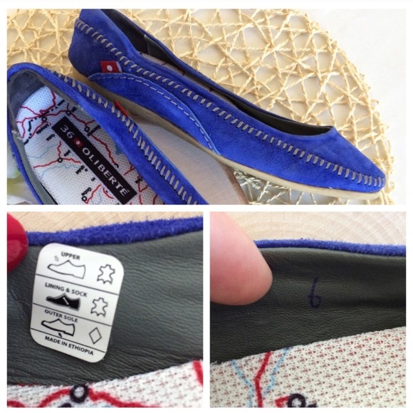 Cobalt Blue Leather Moccasin Flats - Picture 6 of 6